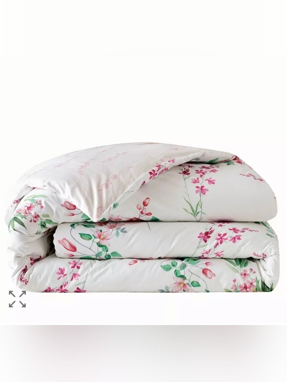 Anne de Solene Aura Duvet Cover In Sz King Floral Percale Cotton $580,  NEW!